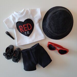 Taylor Swift Red Eras Inspired Handmade Outfit for 32cm Paola Reina Doll